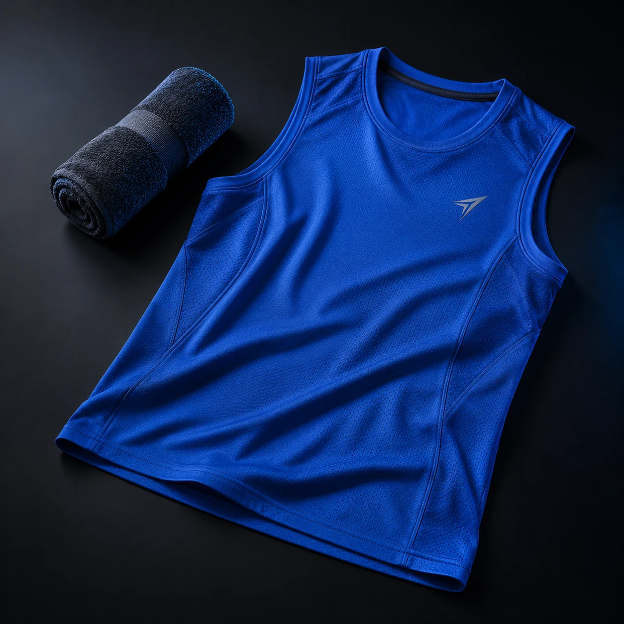 Athletic performance top and gym towel — design concept